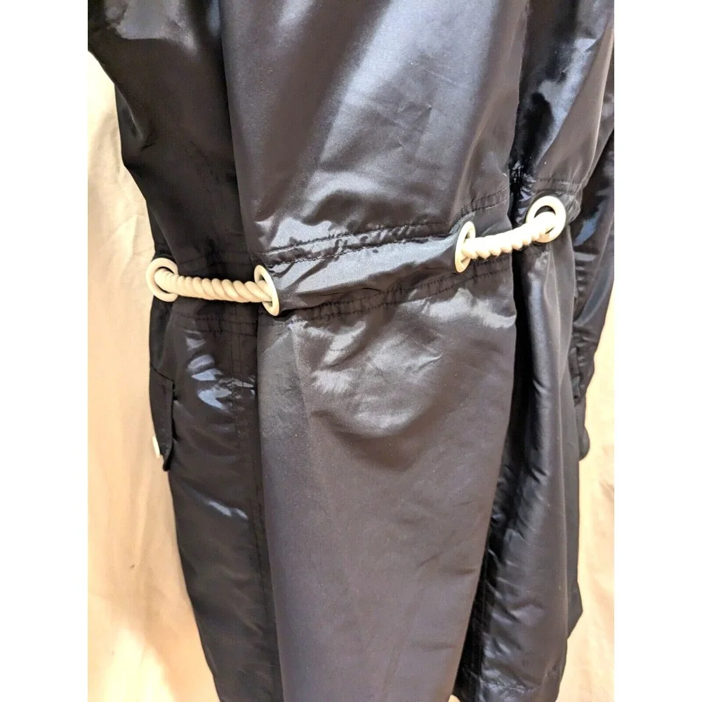 New Condition Michael Kors Womens Hooded Eco Anorak Jacket Dark Blue Size Sz:‎ S
